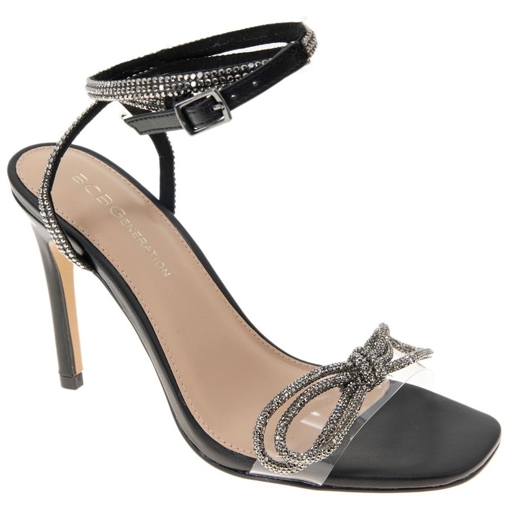 BCBGeneration Illara sandal NWT Black bow 8.5